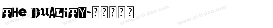 The Duality字体转换